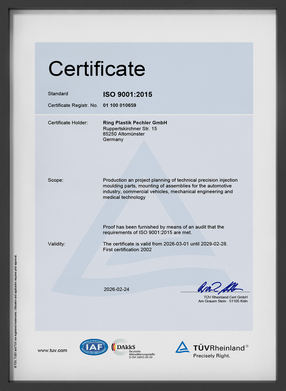 ring plastik zertifikat 01 100 010659 main de